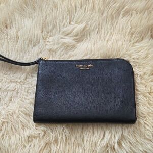 Kate Spade New York Morgan travel organizer  black Saffiano leather